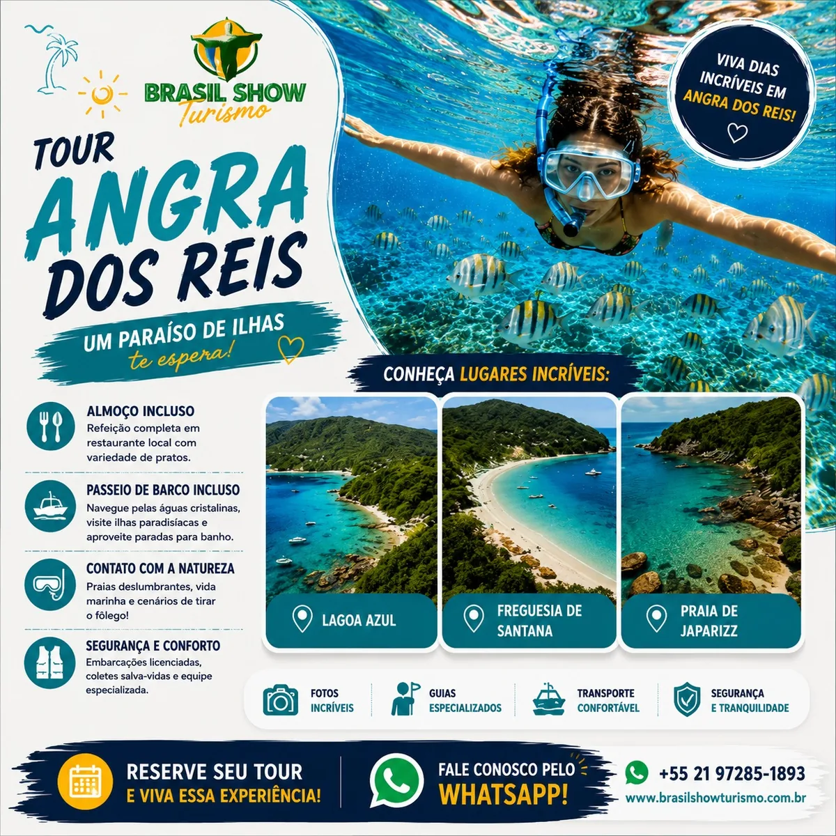 Escuna por las islas de Angra dos Reis