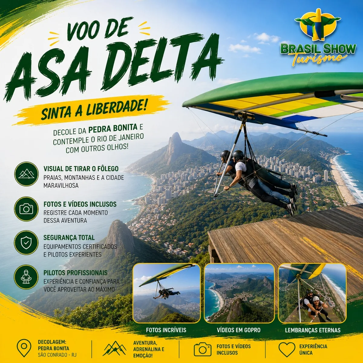 Vuelo en ala delta en Río